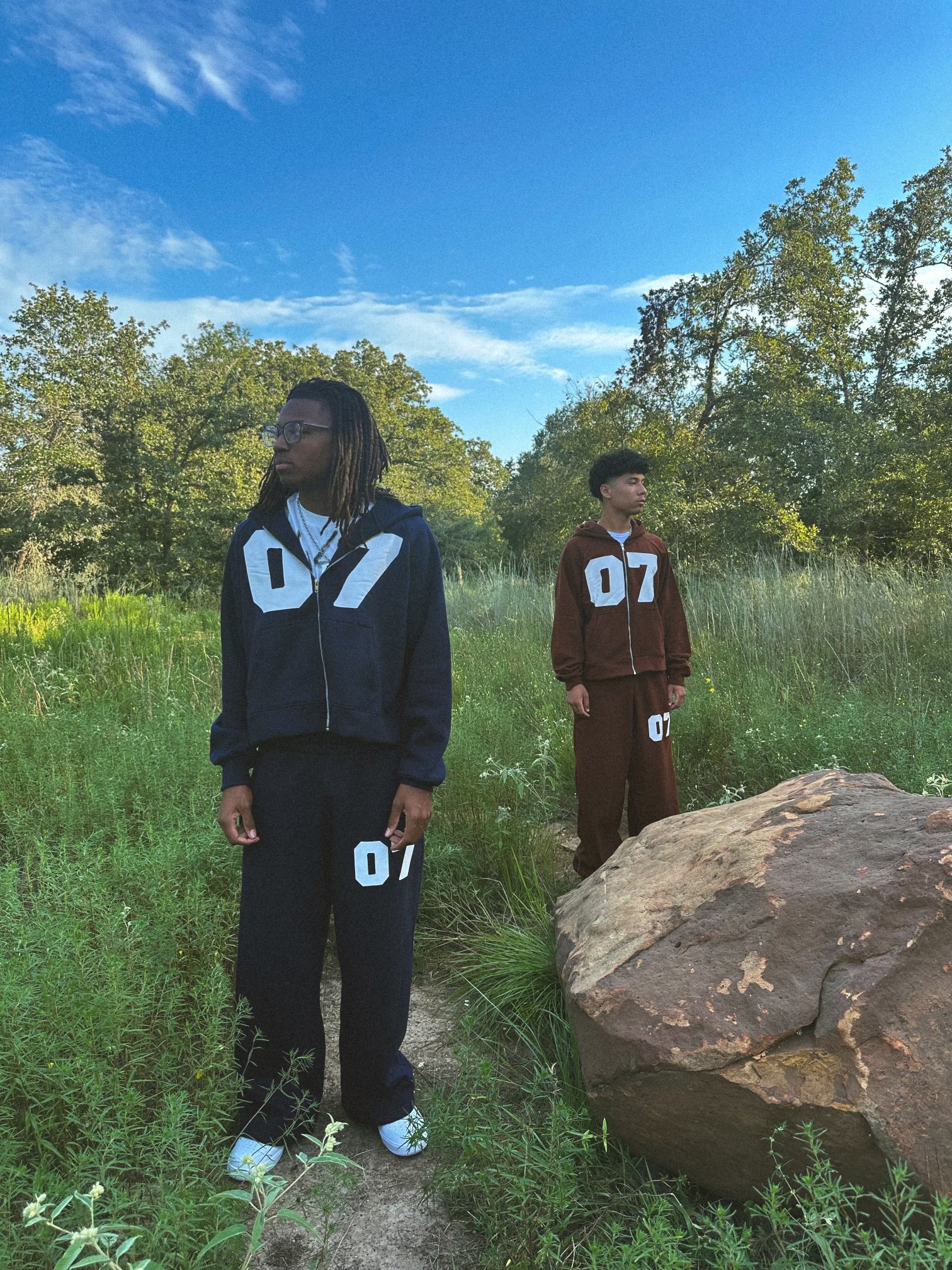 07 NAVY WIDE LEG SWEATPANTS