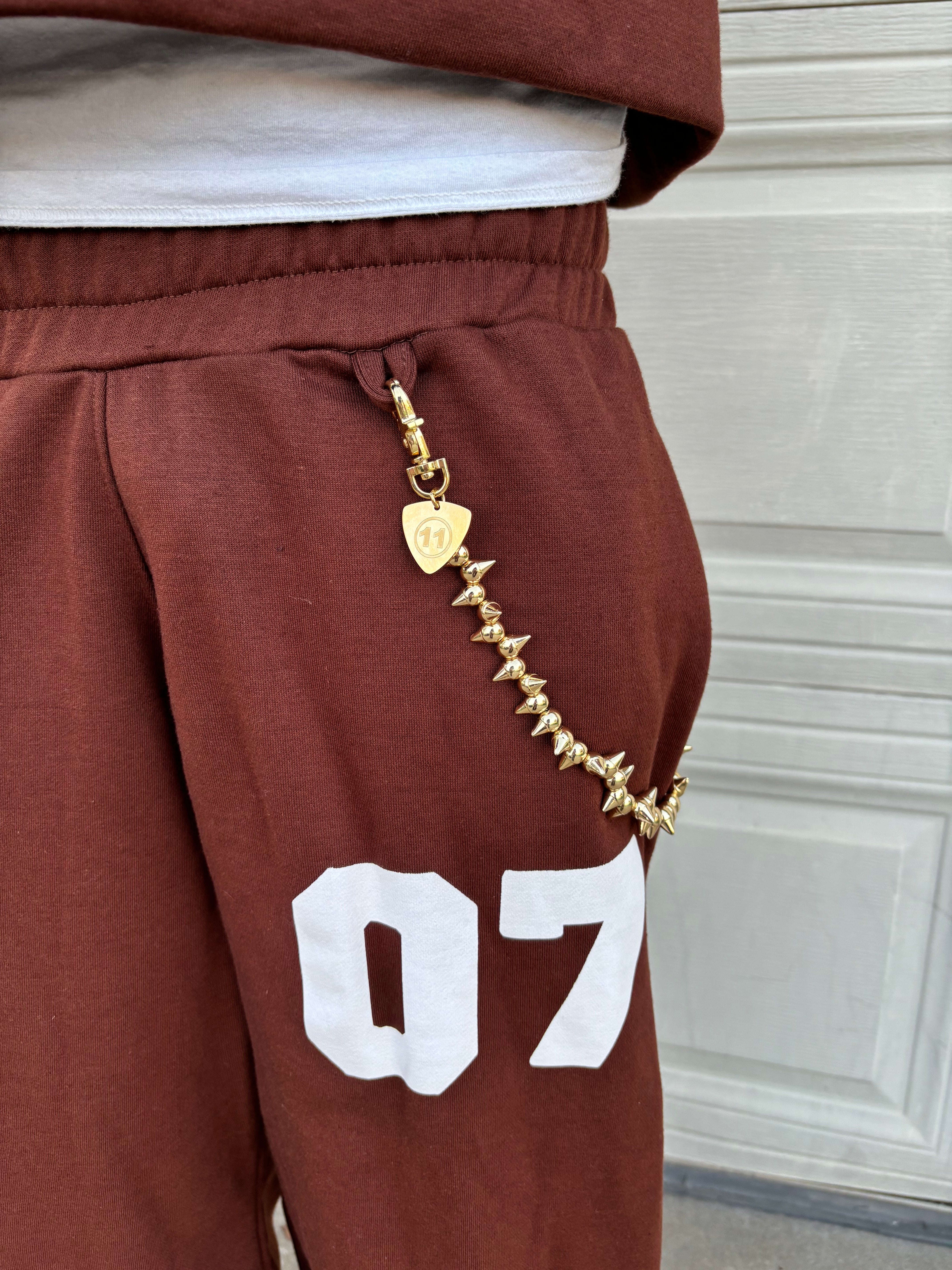 07 BROWN WIDE-LEG SWEATS