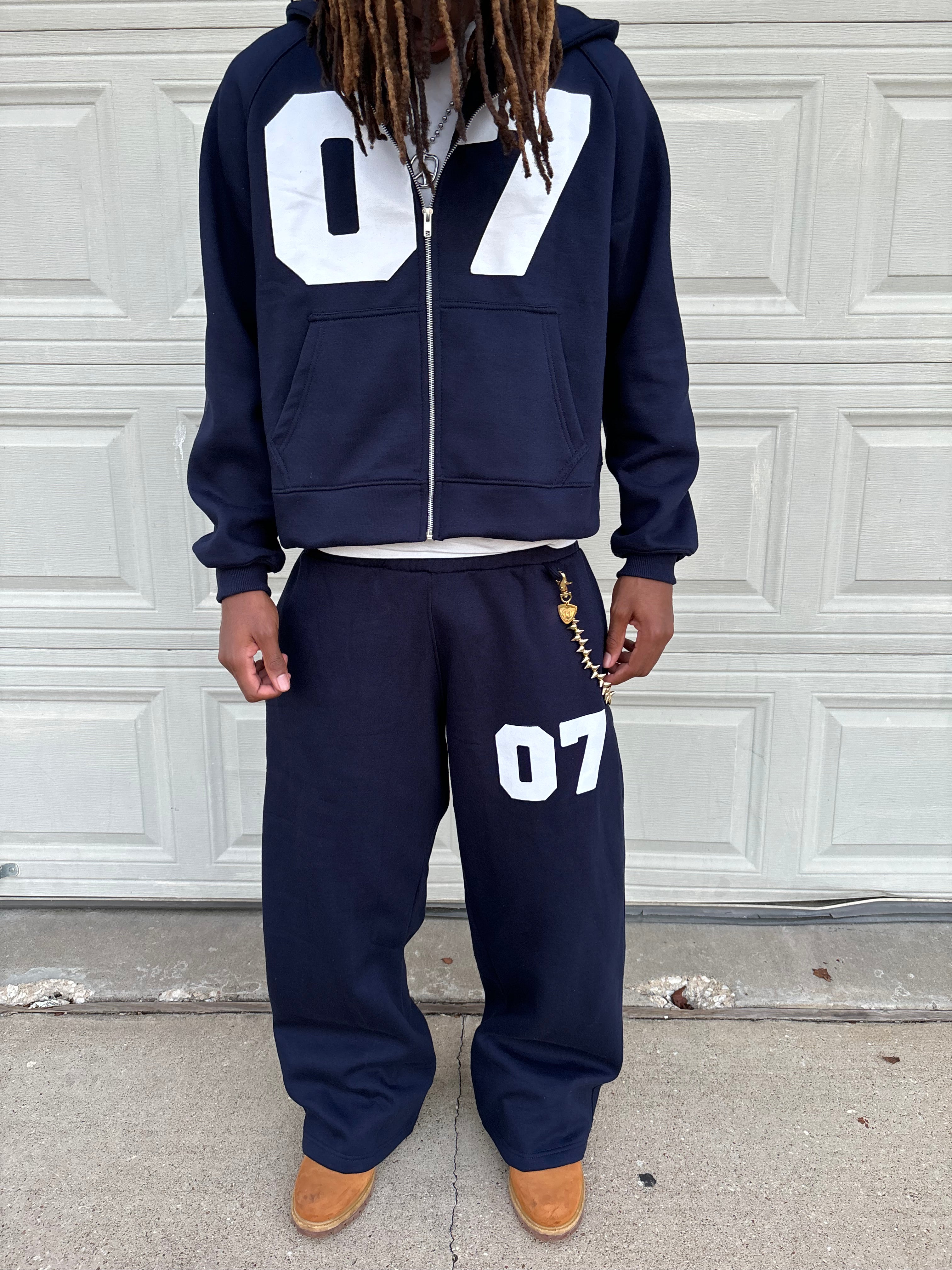 07 NAVY WIDE LEG SWEATPANTS